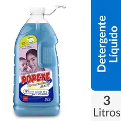 POPEYE - Detergente Líquido Hipoalergénico Original 3 Litros