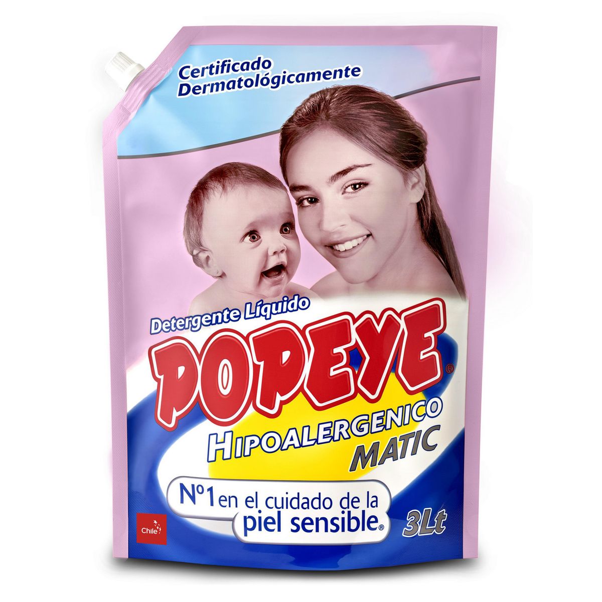 POPEYE - Detergente Líquido Hipoalergénico Popeye Aroma Original 3 Litros