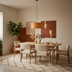 CONCEPT - Lámpara Colgante Tela Naranjo