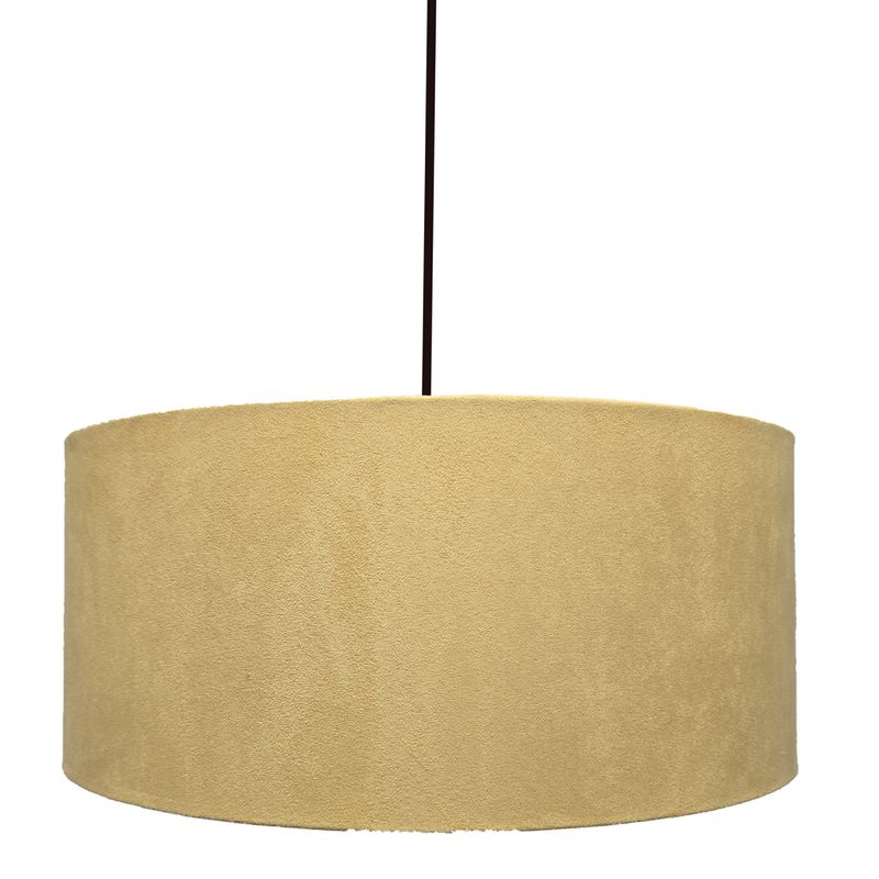 CONCEPT - Lámpara Colgante Tela Amarillo/Dorado 40 cm