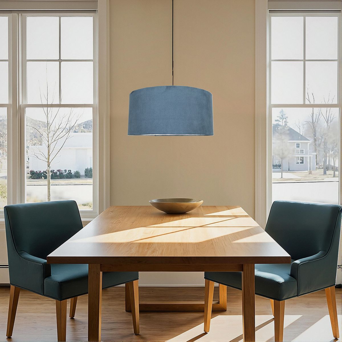 CONCEPT - Lámpara Colgante Tela Azul