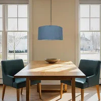 Lámpara Colgante Tela Azul