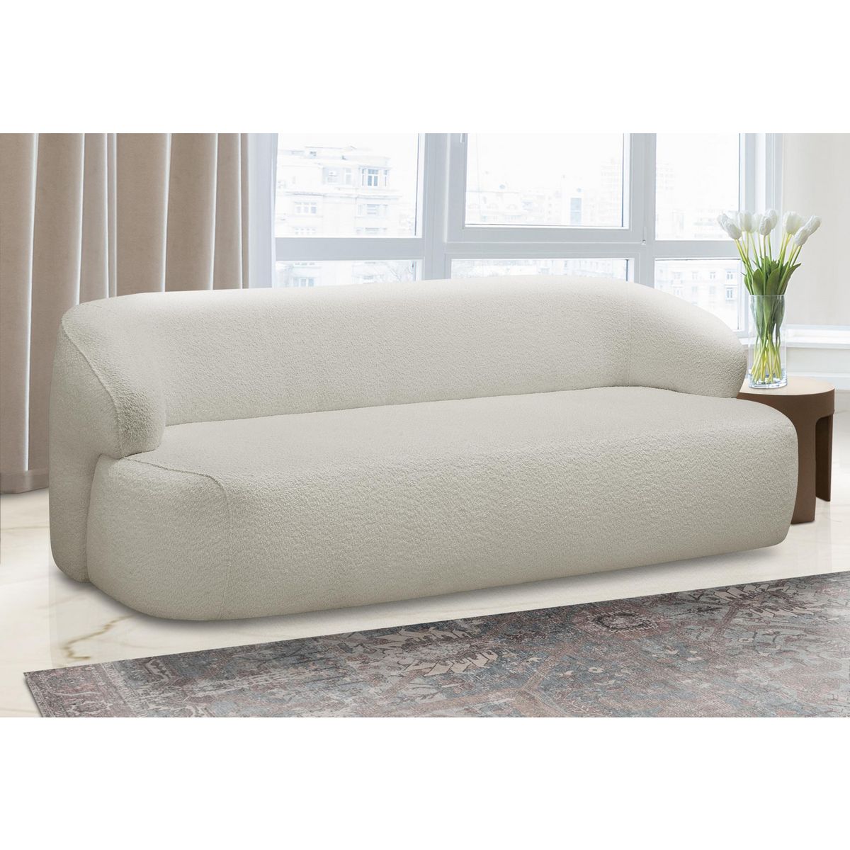 AMUV - Sofá 3 cuerpos Chandon 180x78x90 cm Beige