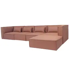 AMUV - Sofá 3 cuerpos Jager 344x69x97 cm Café