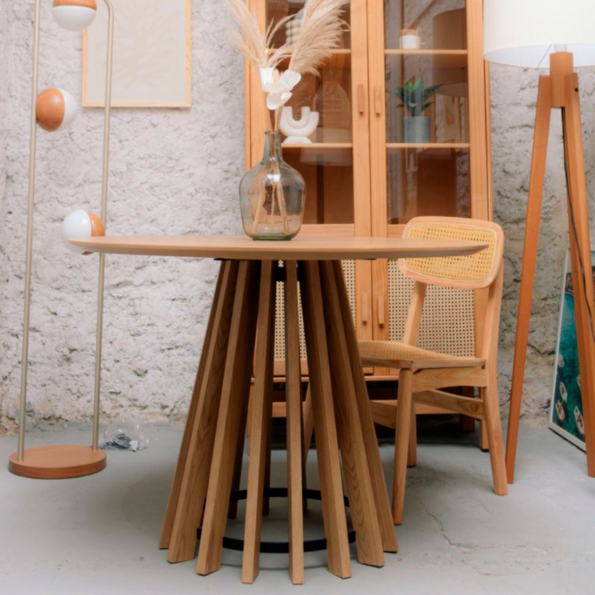 AMUV - Mesa Comedor 110 Redonda Café 110x77x110 cm