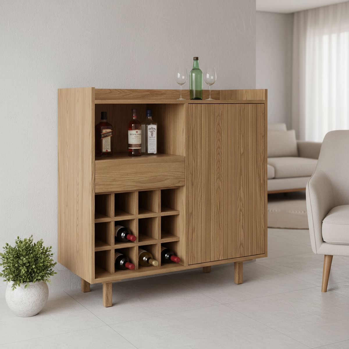 AMUV - Bar 90x90.5x40.6 cm Café