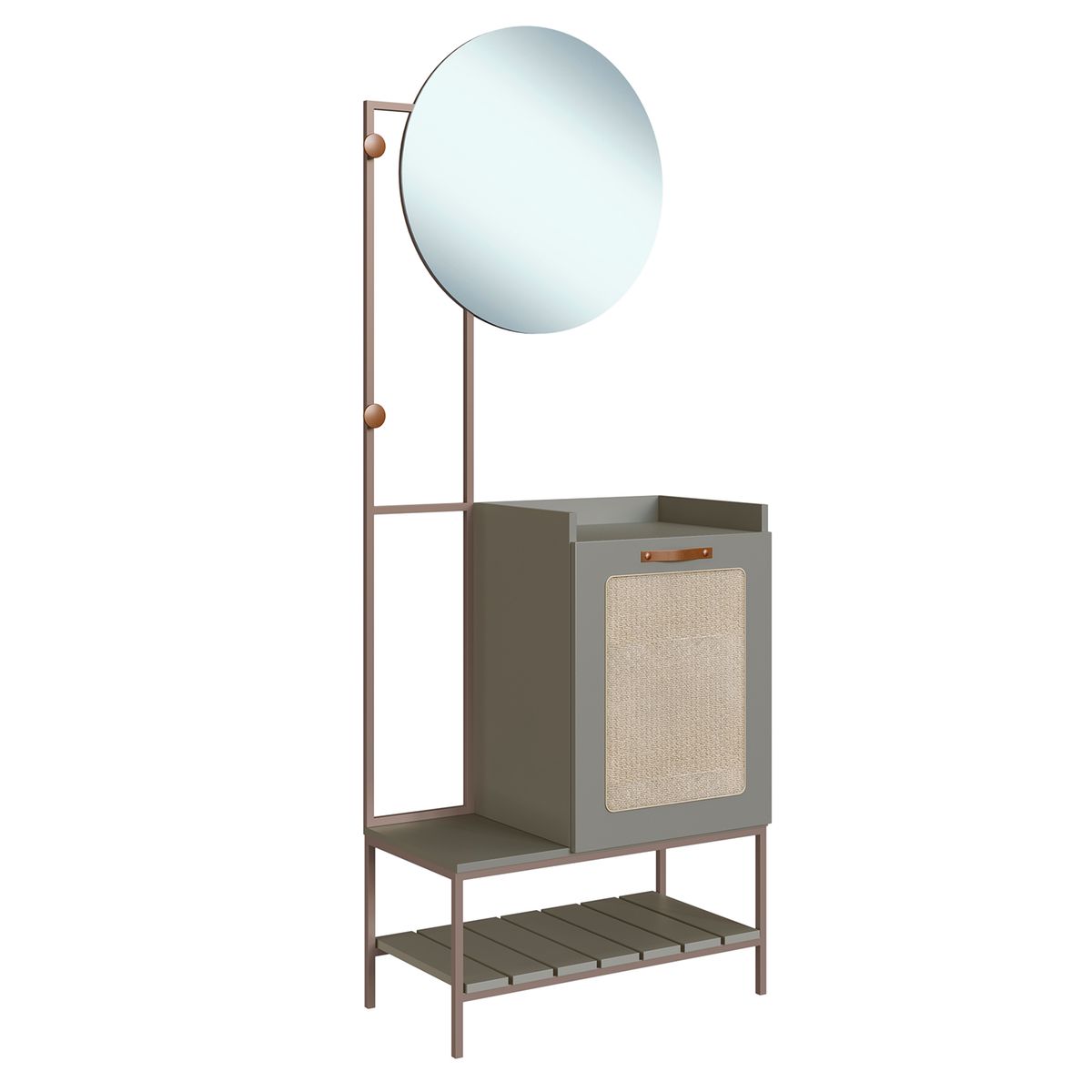 AMUV - Aparador Grace Gris 68x36.5x185 cm