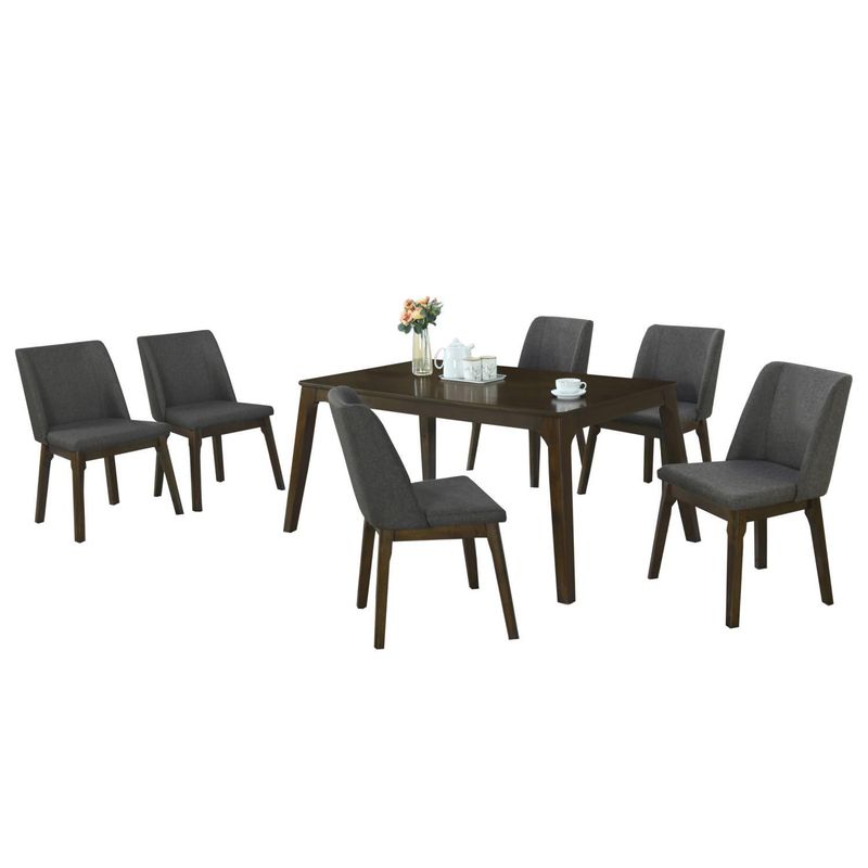 AMUV - Juego de comedor Monet 6 Sillas Mesa Rectangular 150x90x74 cm Madera