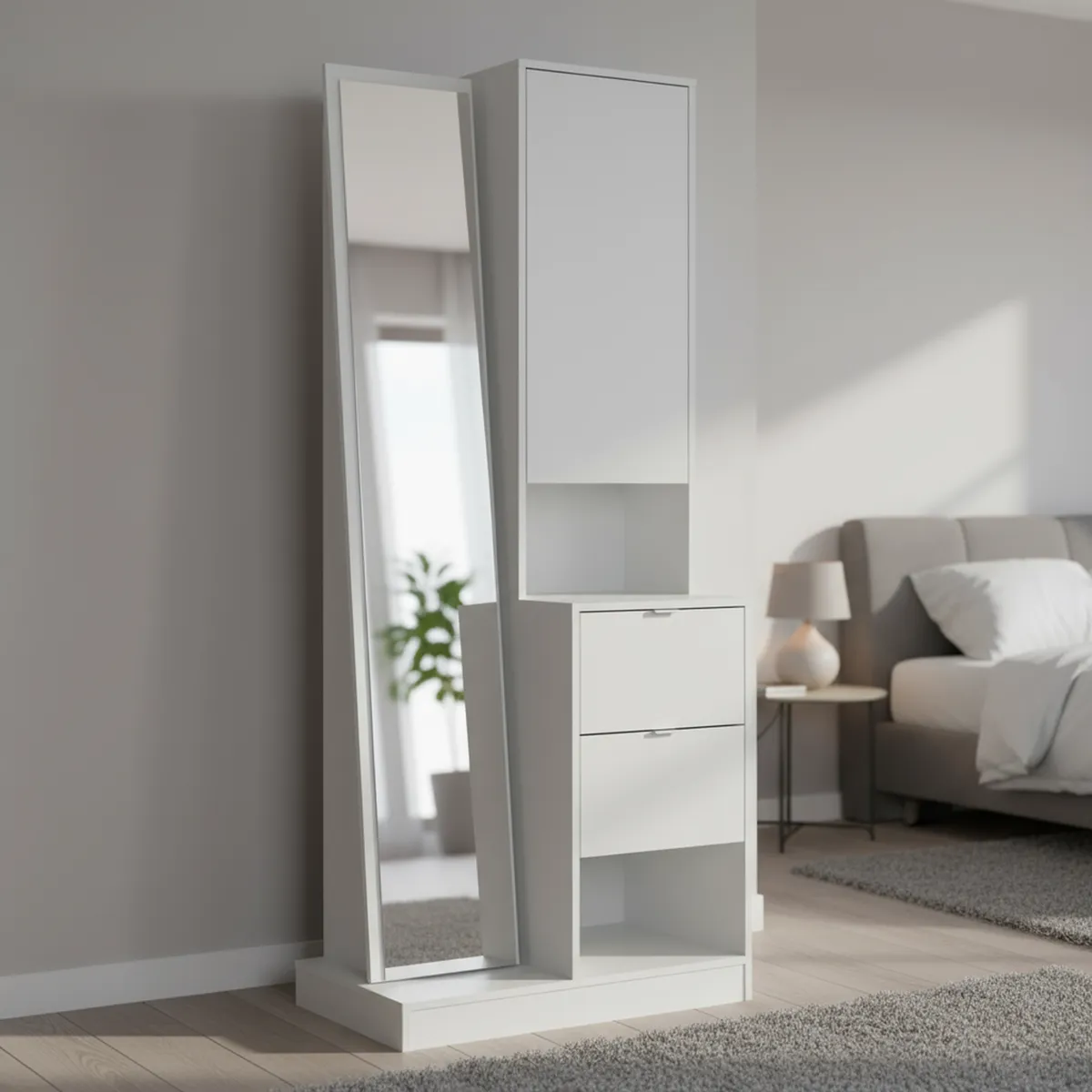 BE DESIGN - Cómoda Tocador 2 Cajón(es) Moveli 79x190x45 cm Blanco