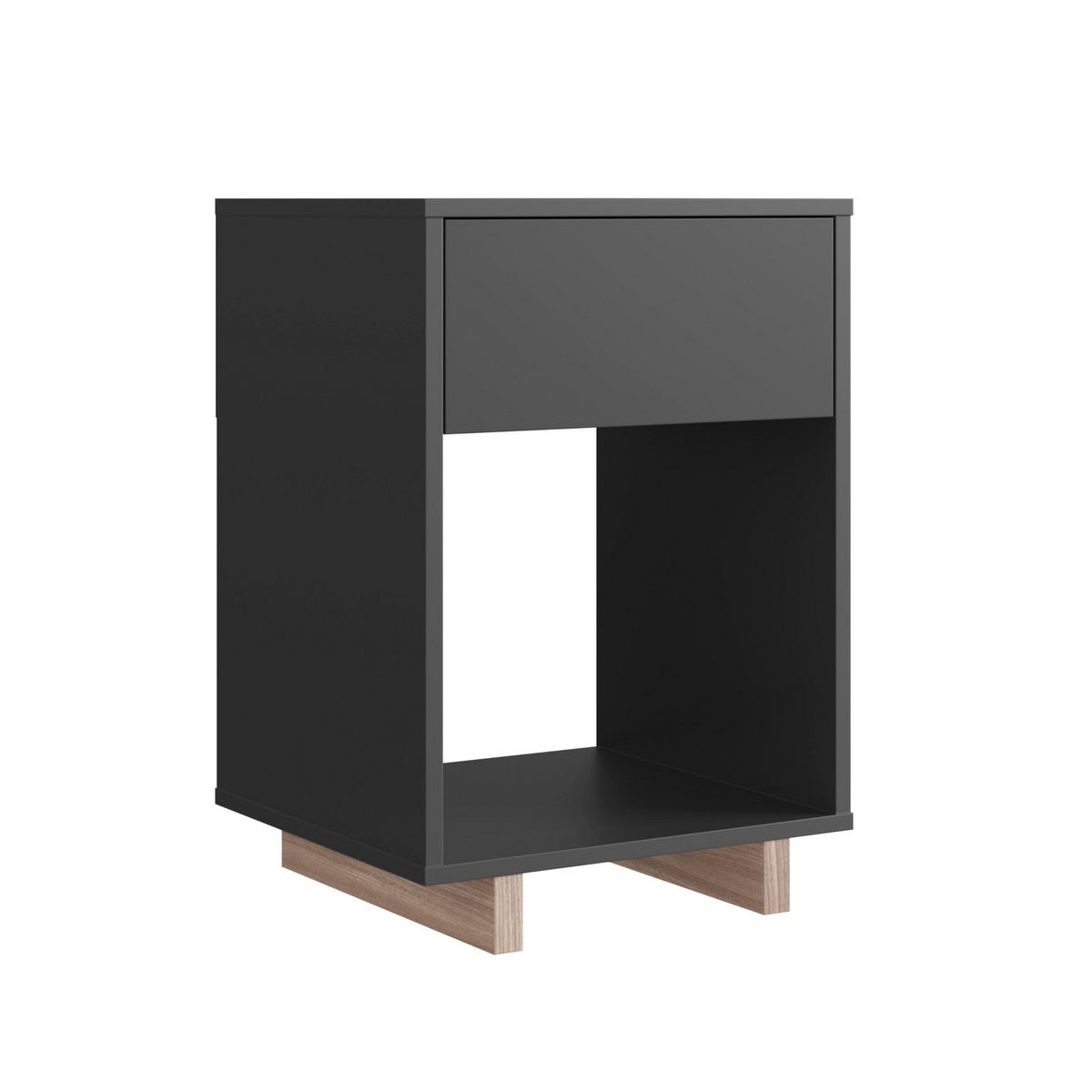 BE DESIGN - Velador 1 Cajón(es) Moveli 39x63x36 cm Gris