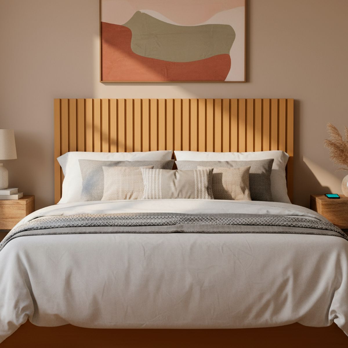 BE DESIGN - Respaldo Queen 31927 Caramelo