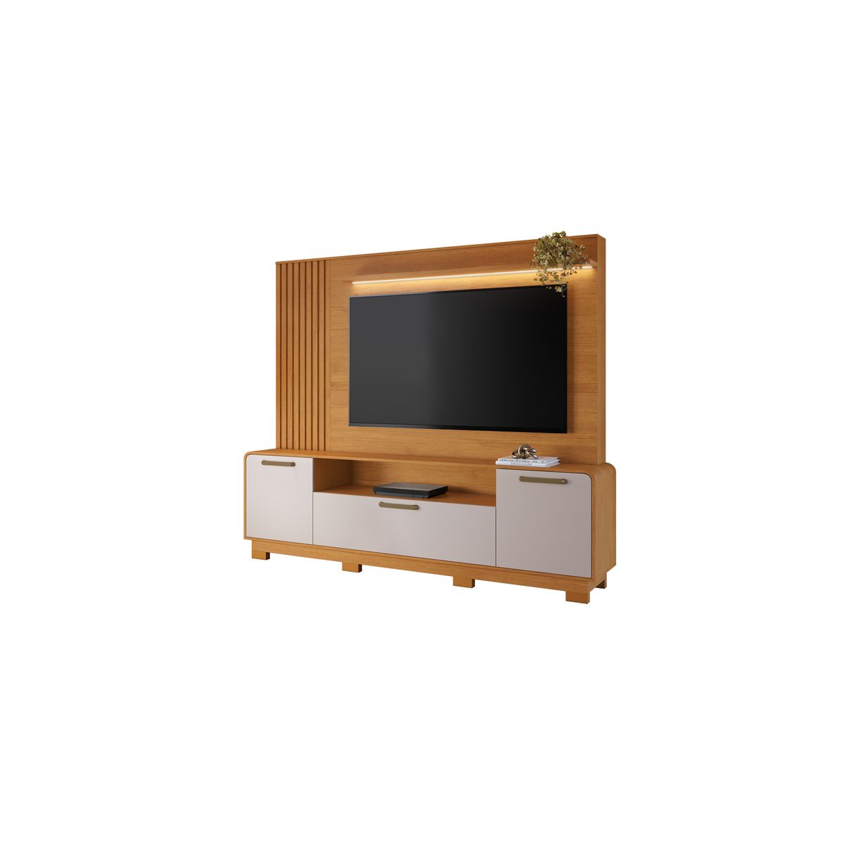 DI PORETTI - Home TV 65 " Apego Café/Off White 200x190x41 cm