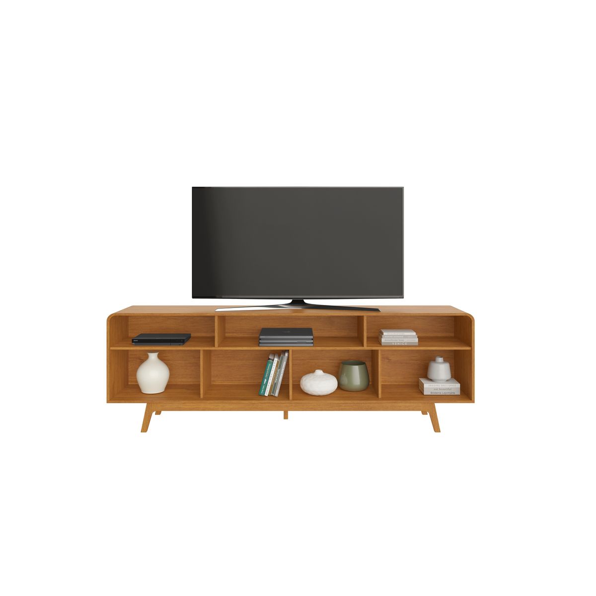 DI PORETTI - Rack TV 70 " Cristal Café/Off White 200x70x41 cm