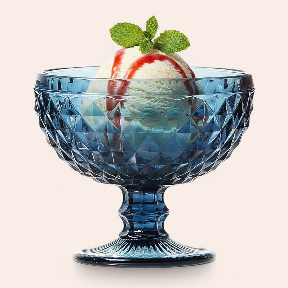 IDETEX - Set 4 Copas de De postre 300 ml Vidrio Variados