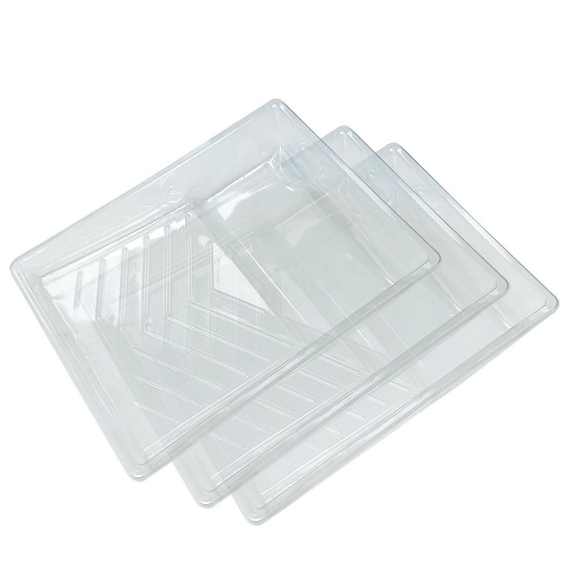 LIZCAL - Pack 3 Piezas de Cubre Bandeja Pet Transparente 23 cm 9"
