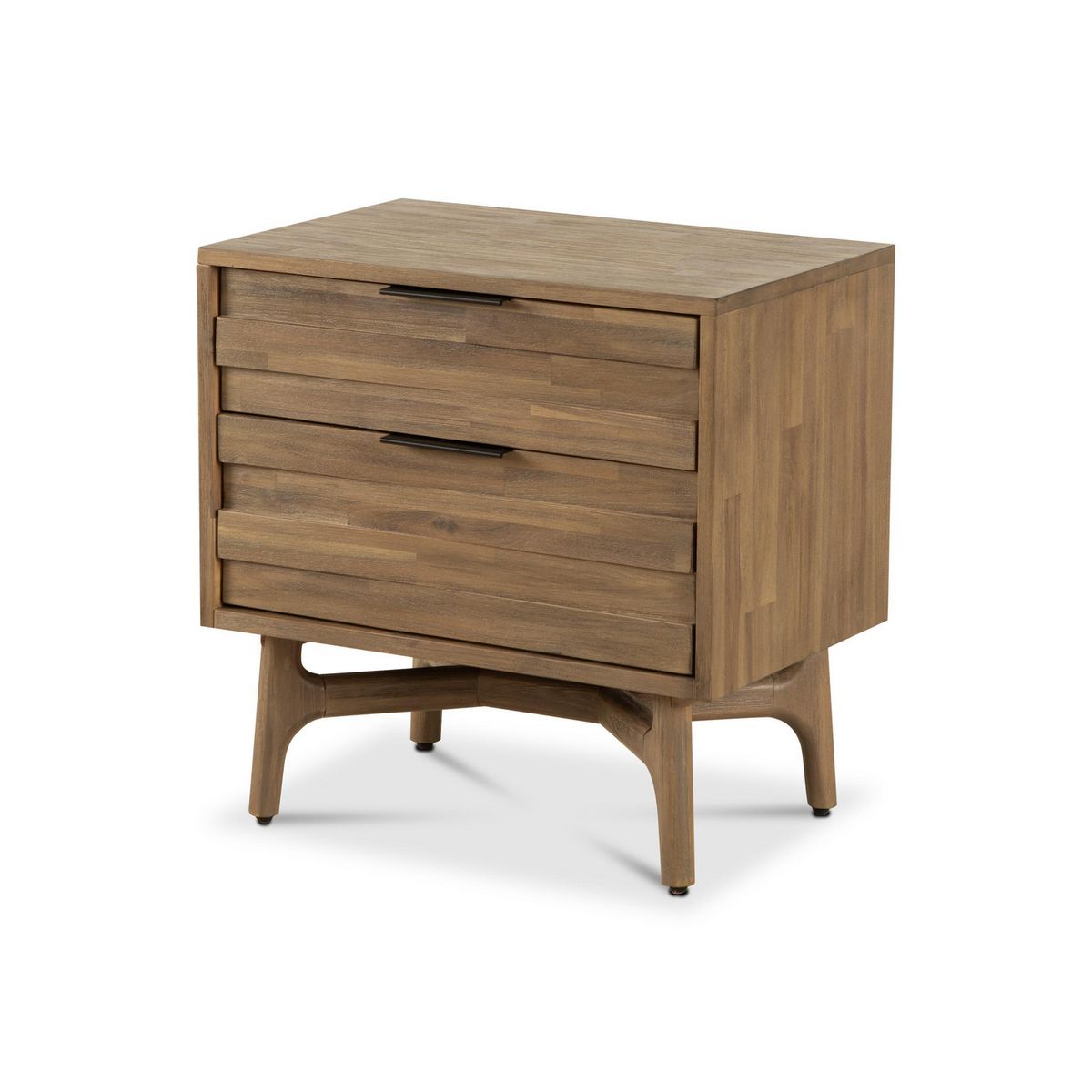 CIC - Velador 2 Cajón(es) Rodano 60x60x40 cm Marrón oscuro