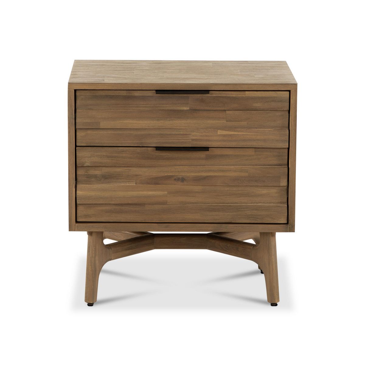 CIC - Velador 2 Cajón(es) Rodano 60x60x40 cm Marrón oscuro