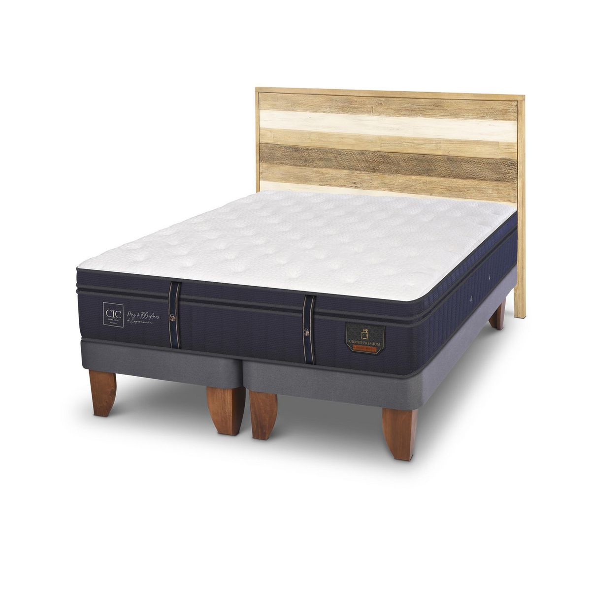 CIC - Cama King Europea Loira Blanco