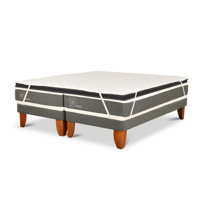 CIC - Duplex Cama Europea King Ortopedic Blanco