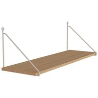 Repisa Angolo Simple Madera 1 Nivel(es) 494x200x203 mm Blanco/Natural