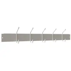 DUCASSE - Percha 5 Ganchos para Pilar Ranurado Metal Blanco