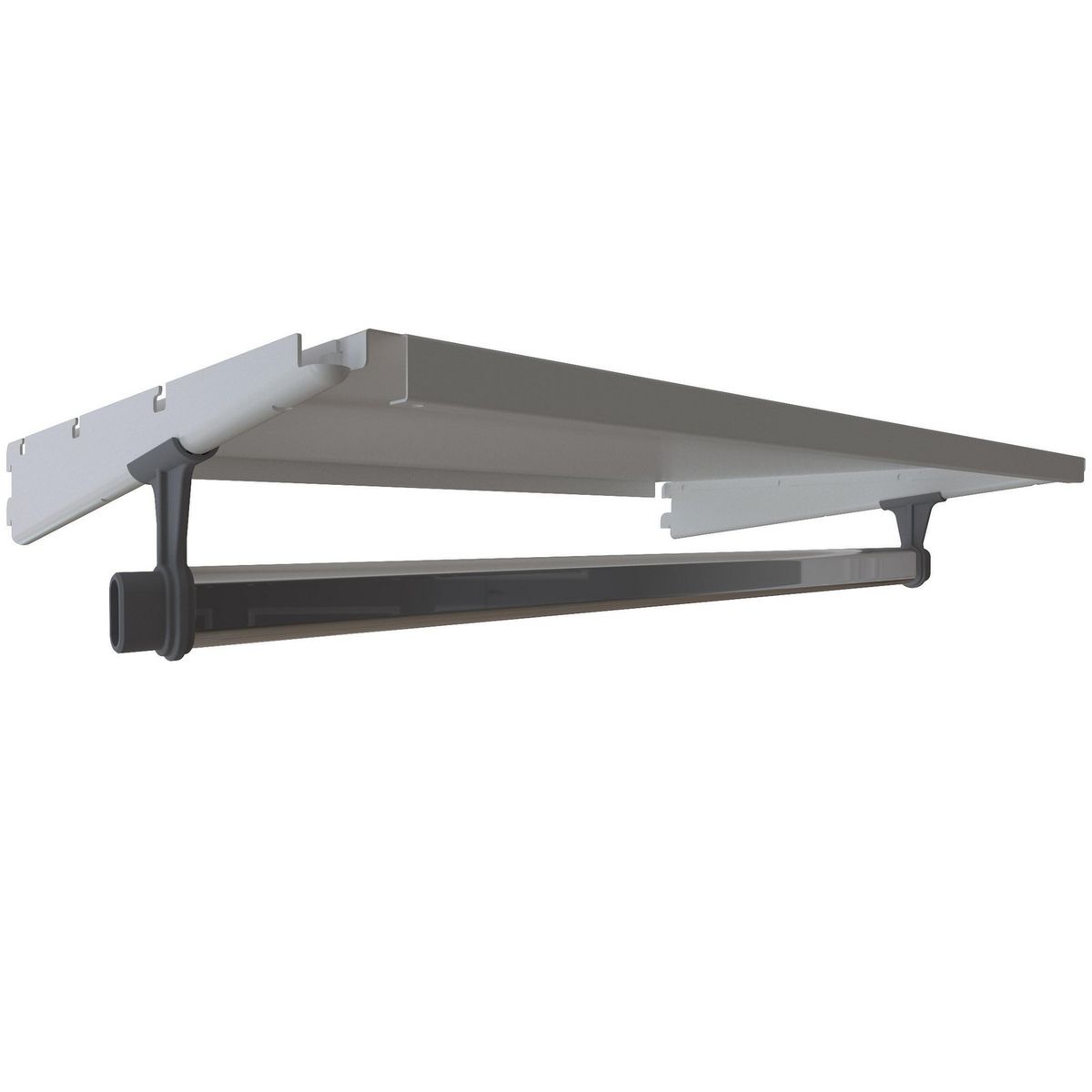 DUCASSE - Barra closet con repisa / para pilar ranurado