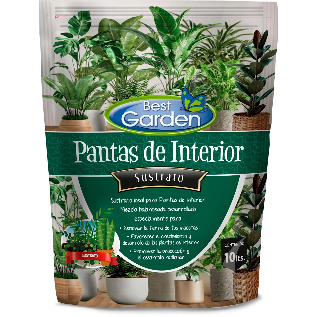BEST GARDEN - Sustrato Específico para Plantas de Interior 10 Litros