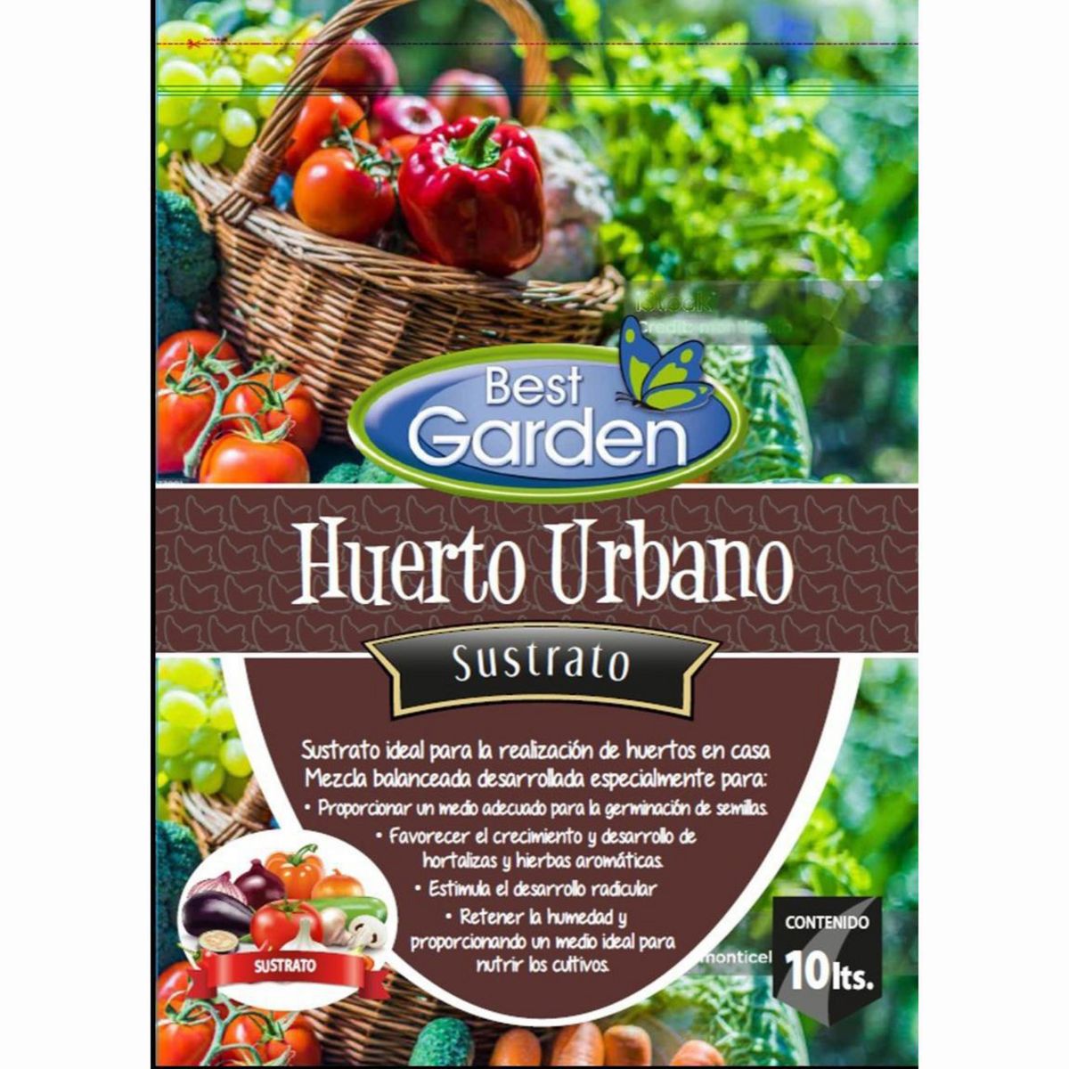 BEST GARDEN - Sustrato Específico para Huertos Caseros 10 Litros