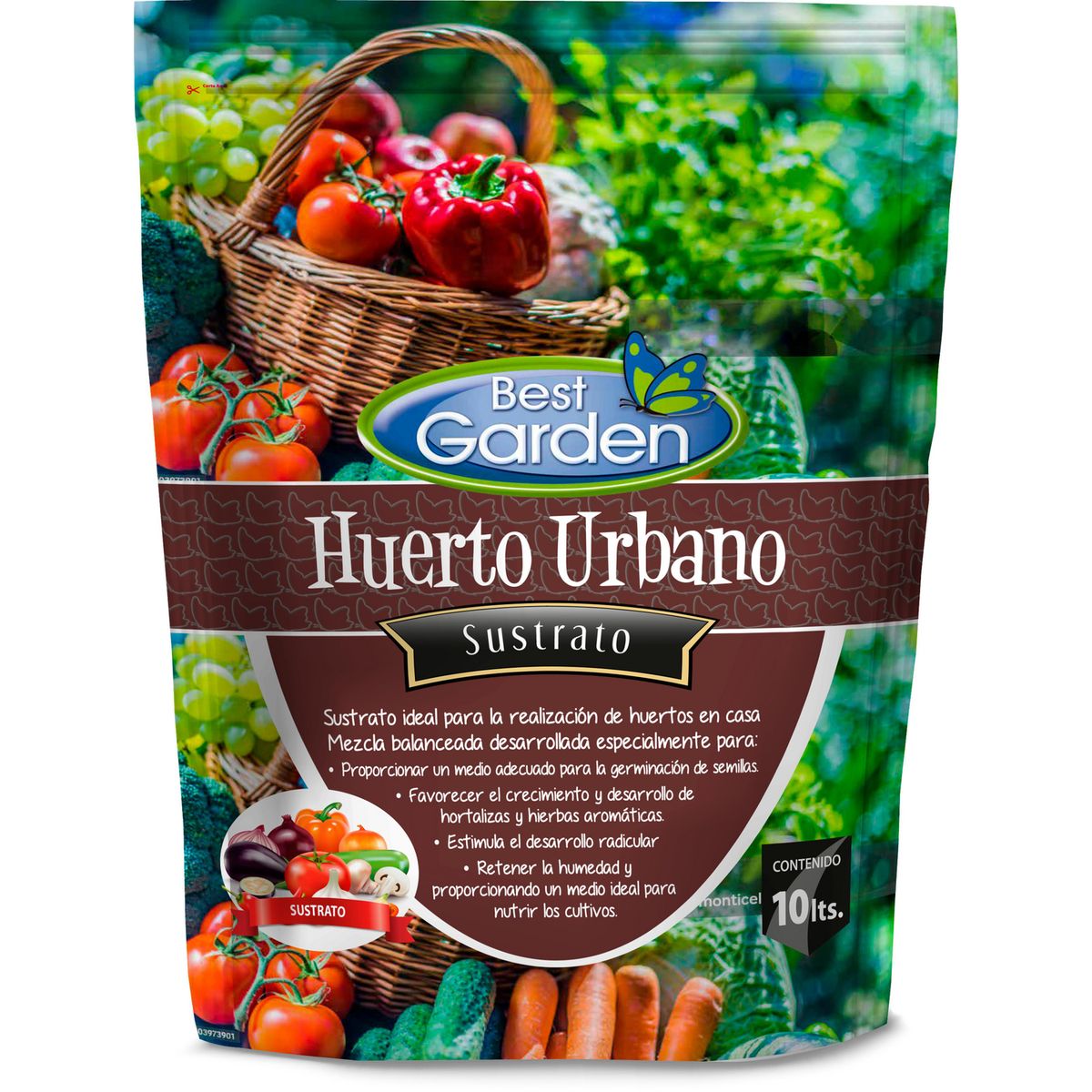 BEST GARDEN - Sustrato Específico para Huertos Caseros 10 Litros