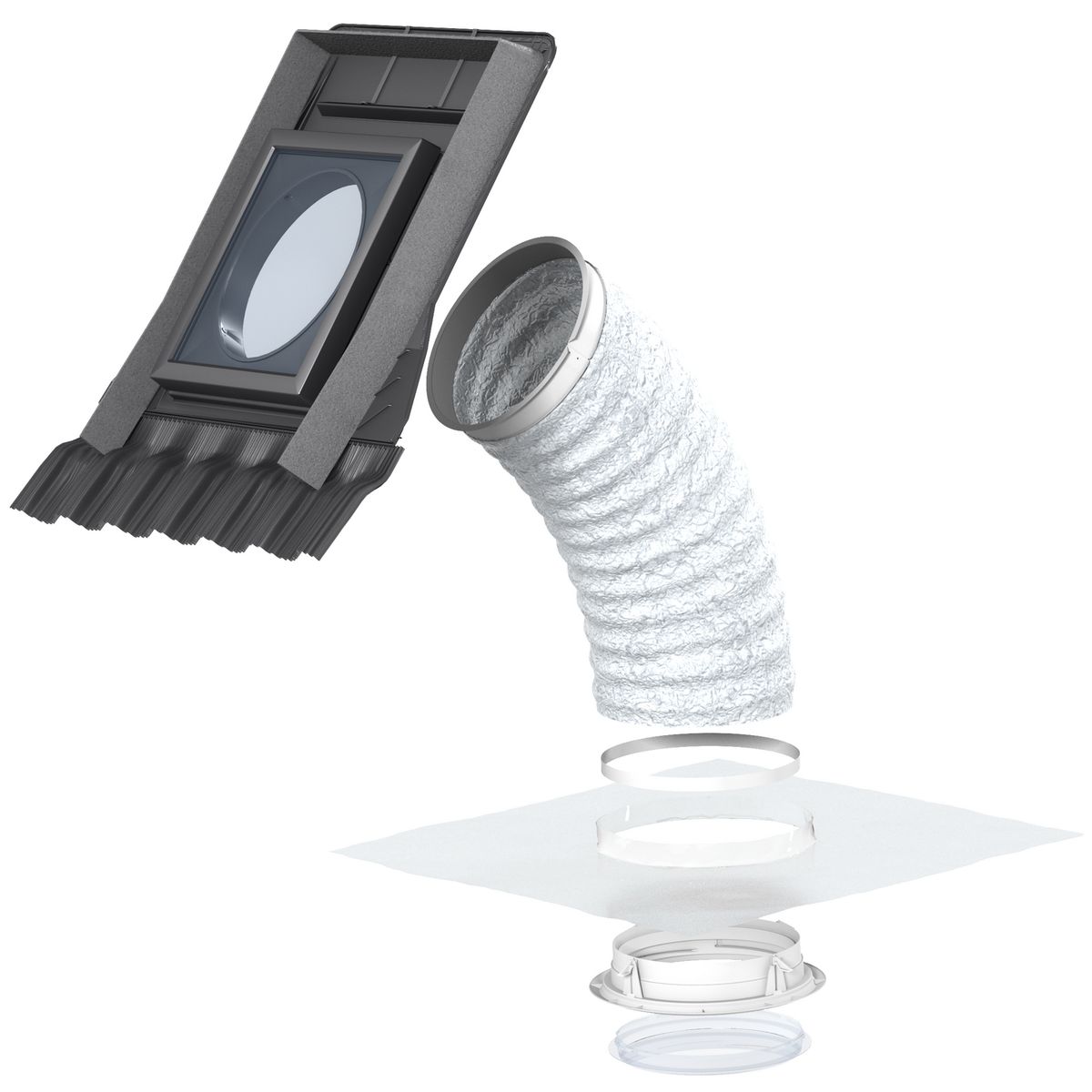 VELUX - Túnel solar TWF para techo inclinado de cubierta ondulada