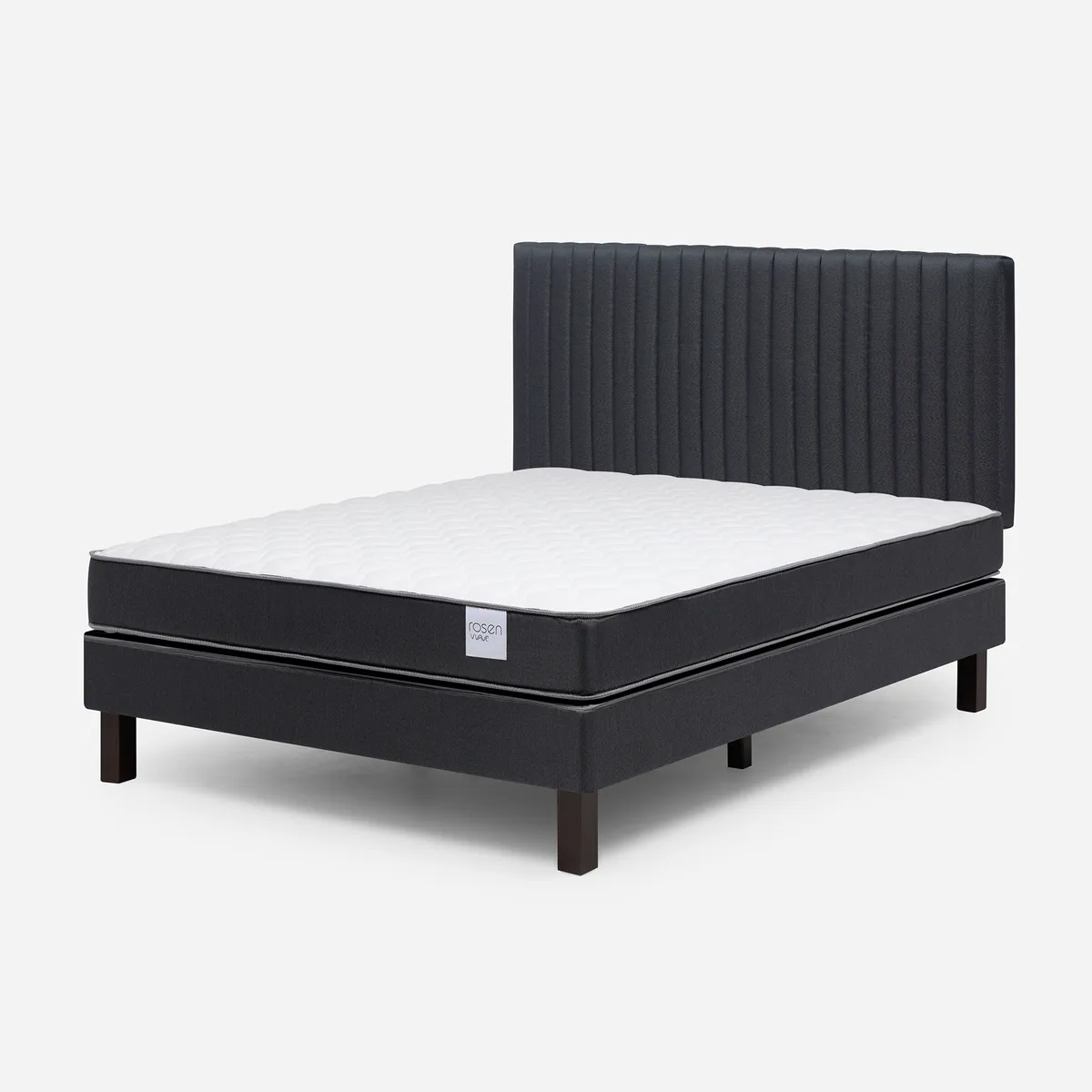 ROSEN - Cama 2 plazas Europea Wave Grafito