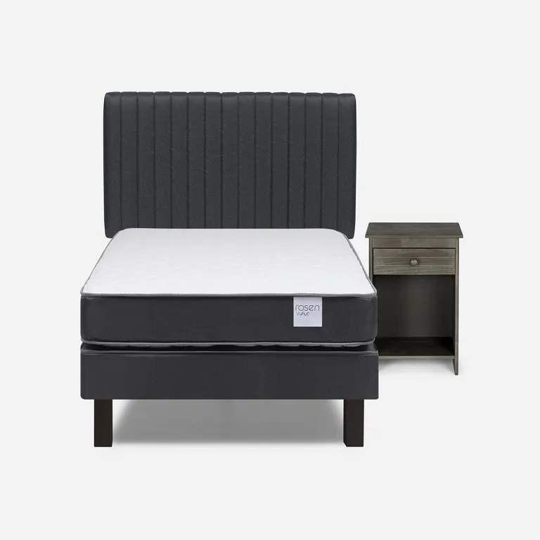 ROSEN Cama 1 plaza Europea Wave Gris
