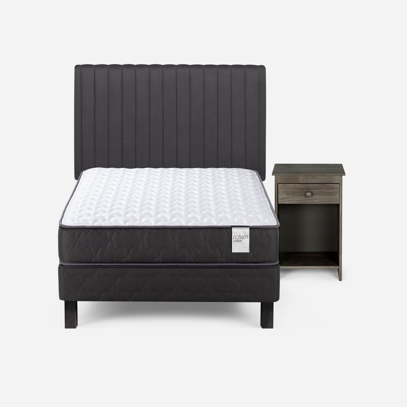 ROSEN - Cama 1 plaza Wave  Grafito