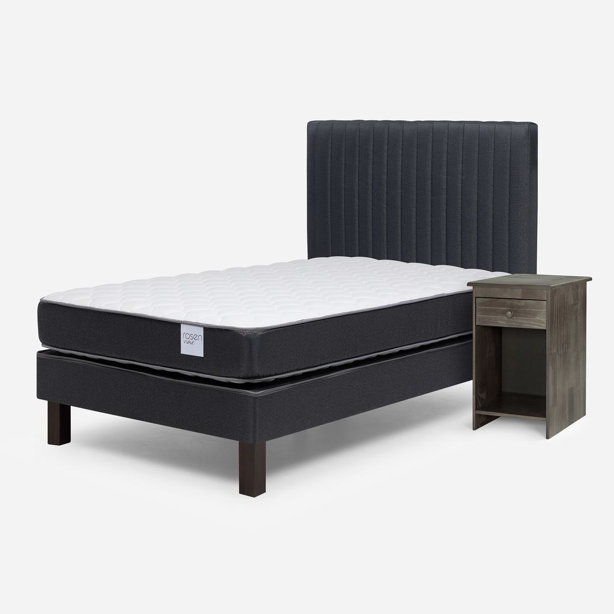 ROSEN - Cama 1 plaza Europea Wave Grafito