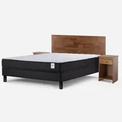 ROSEN - Cama 2 Plazas Europea Wave Grafito