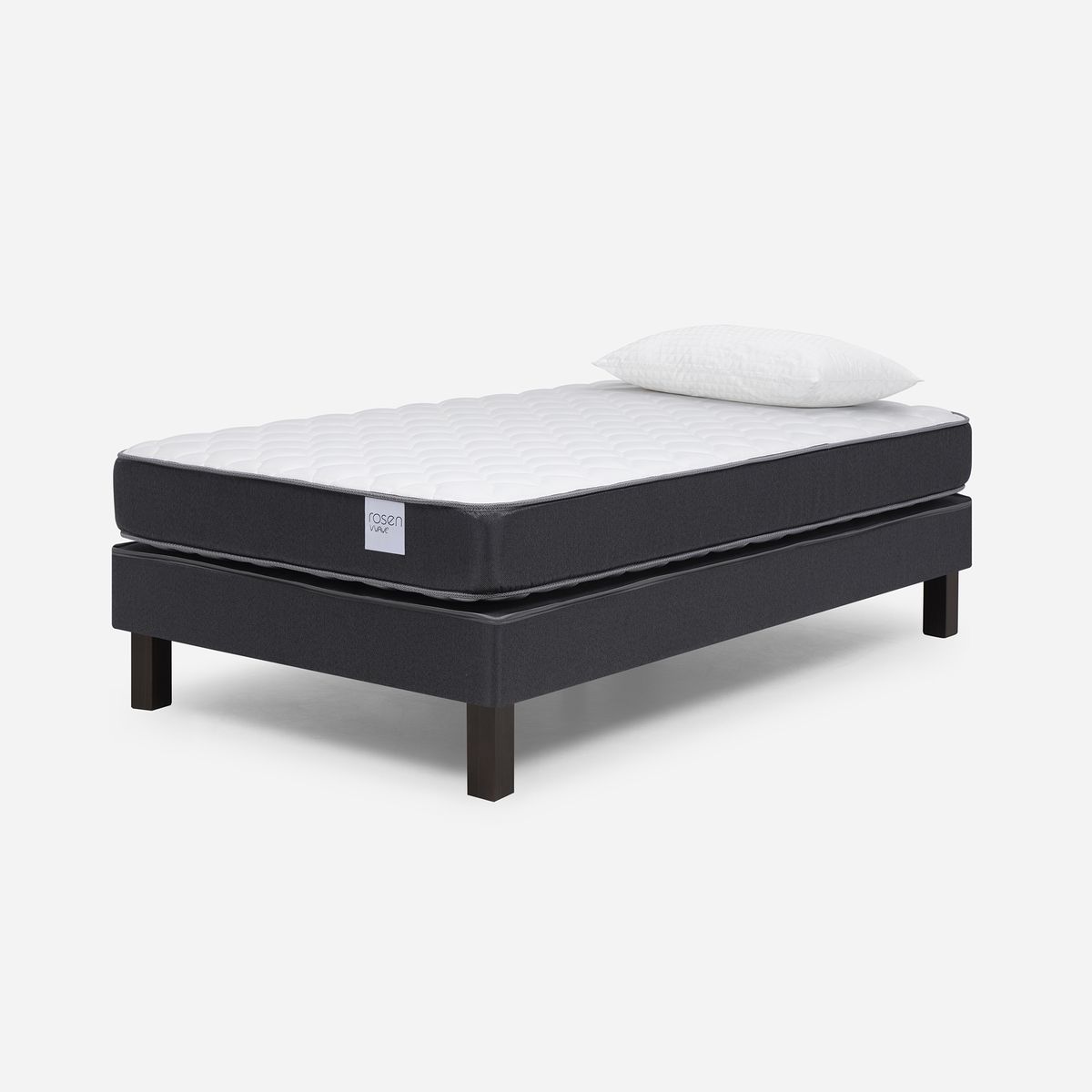 ROSEN - Cama 1.5 plazas Europea Wave Grafito