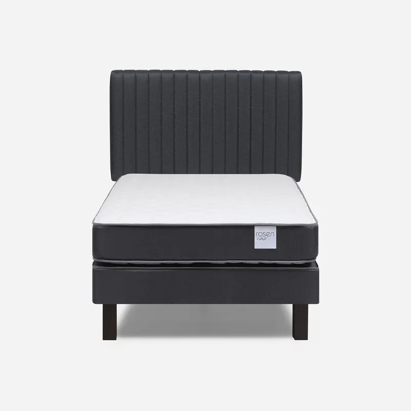 ROSEN - Cama 1.5 Plazas Europea Wave Grafito