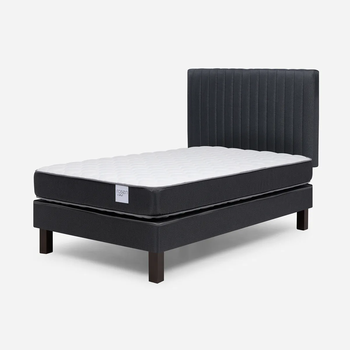 ROSEN - Cama 1.5 plazas Europea Wave Grafito