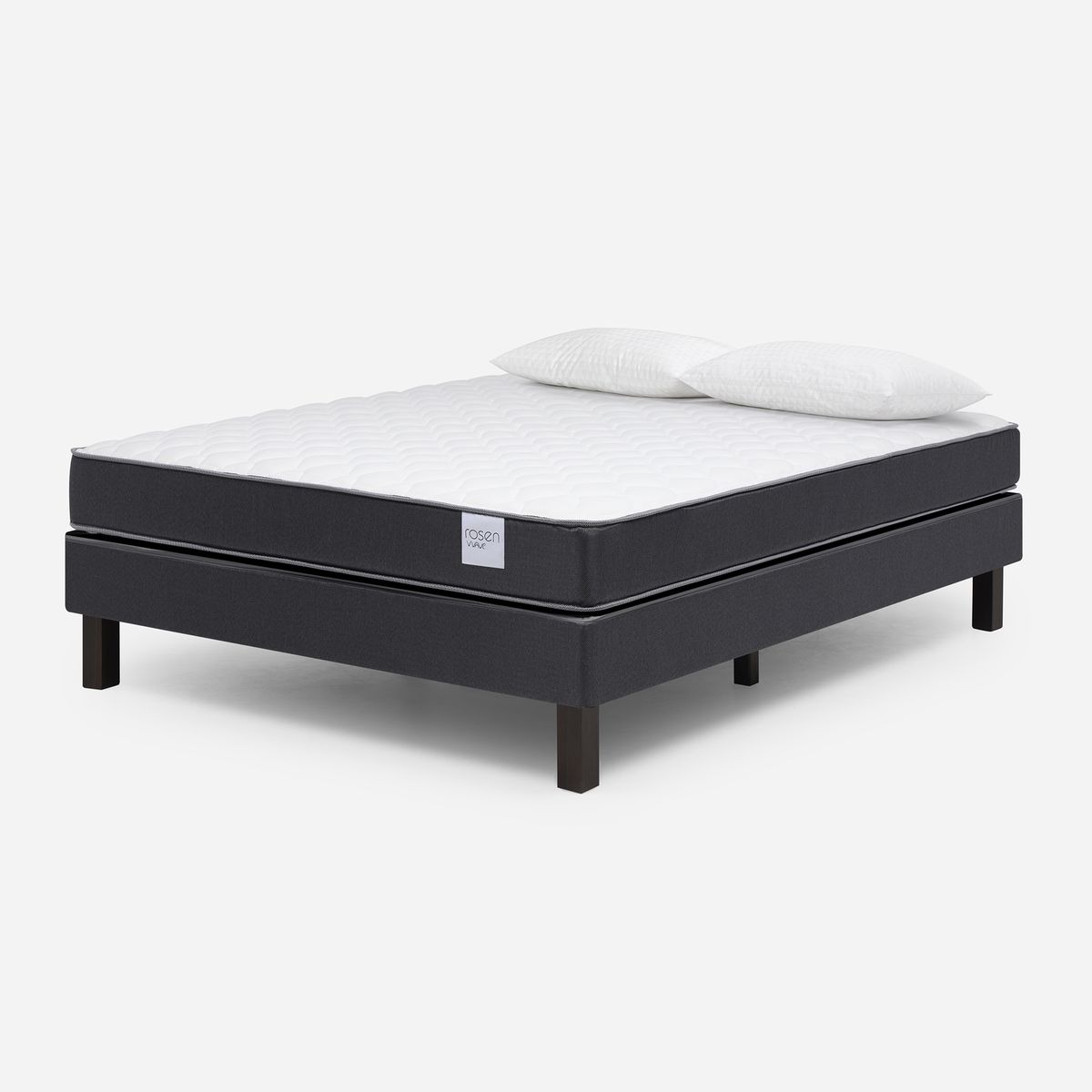 ROSEN - Cama 2 plazas Europea Wave Grafito