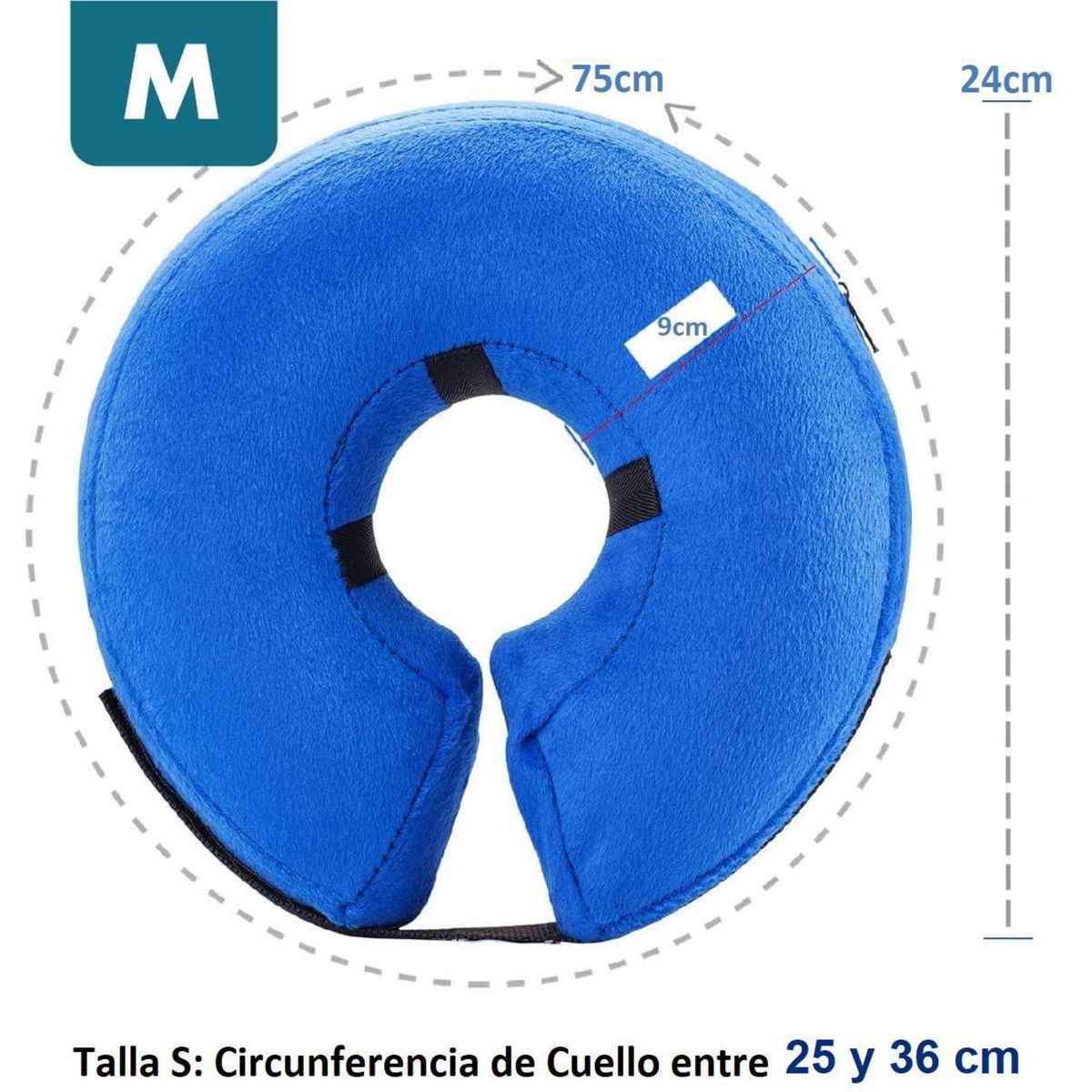 LERNEN - Collar Isabelino Protector Talla M Para Mascotas