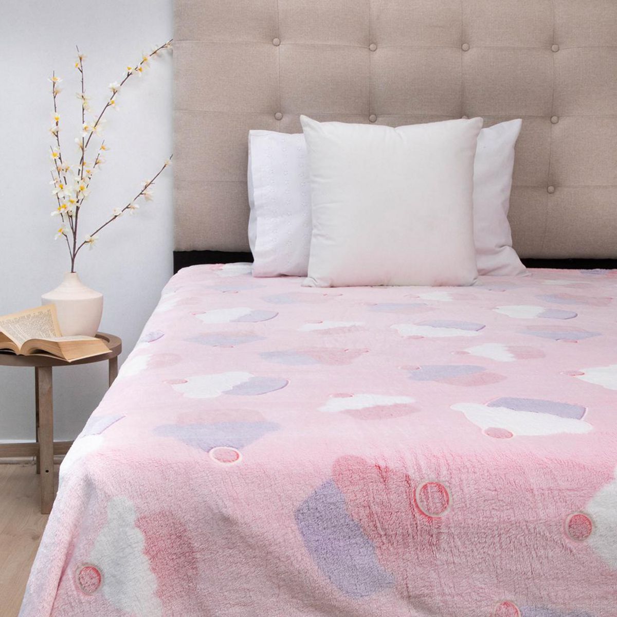 DORAL - Frazada Deluxe 1.5 plazas Rosa