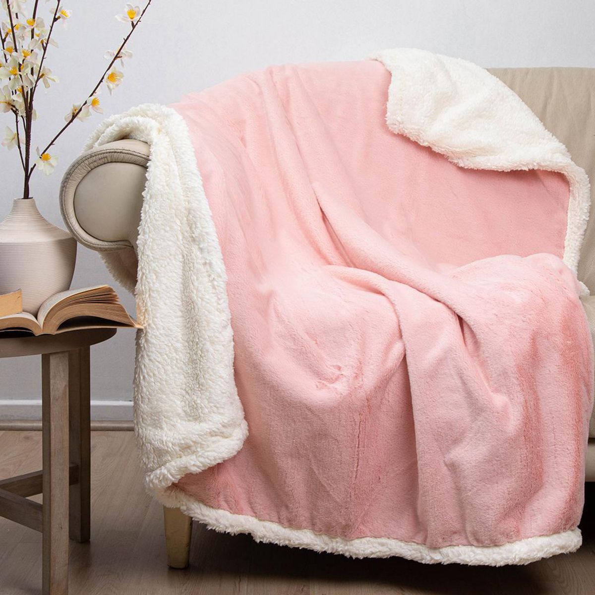 DORAL - Manta Deluxe 1.5 plazas Rosa