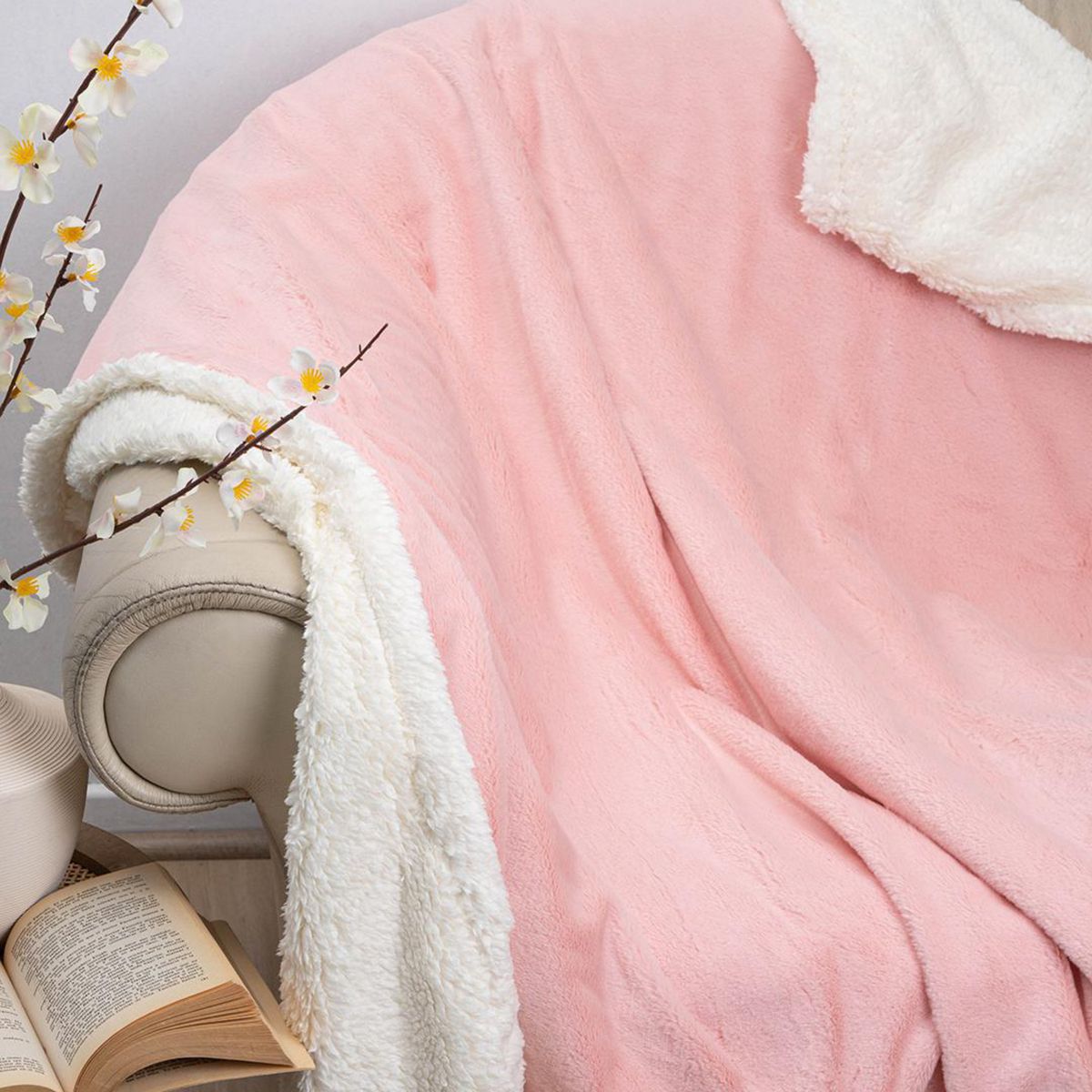 DORAL - Manta Deluxe 1.5 plazas Rosa