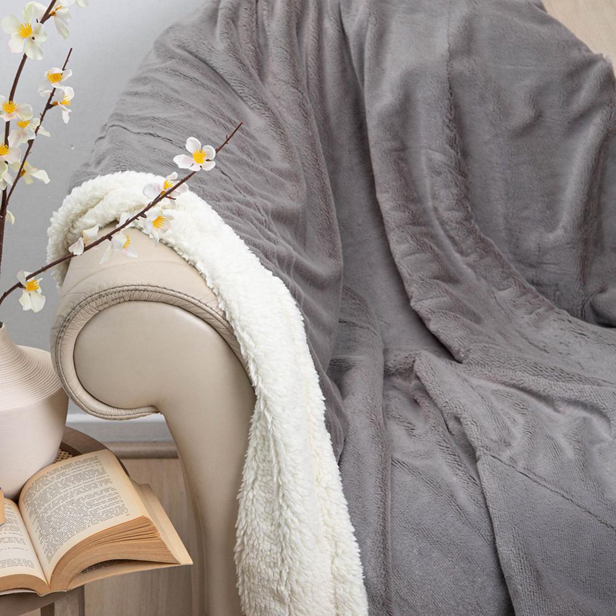 DORAL - Manta Deluxe 1.5 plazas Gris