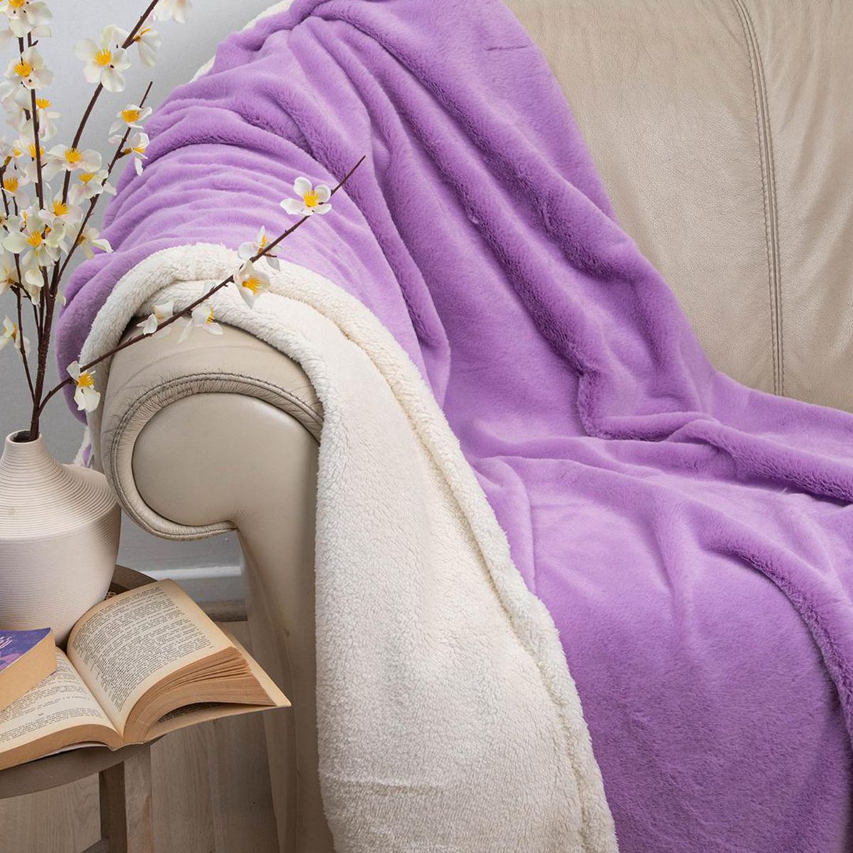 DORAL - Manta Deluxe 1.5 plazas Lila