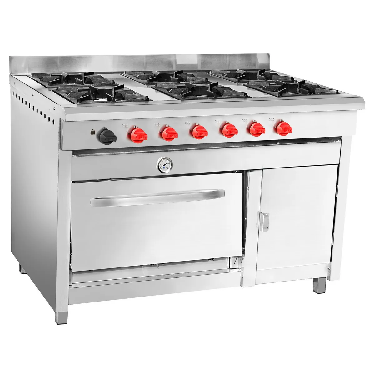 VENTUS - Cocina 6 Platos Gas Licuado Inox Mate