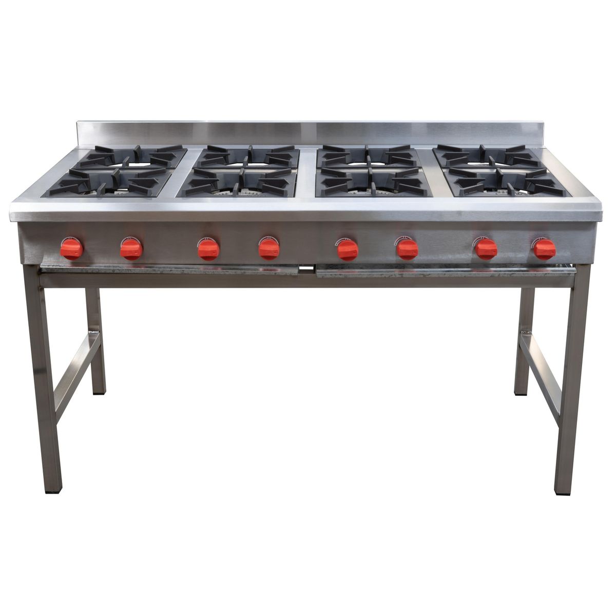 VENTUS - Anafe 8 Quemadores Gas Licuado Inox
