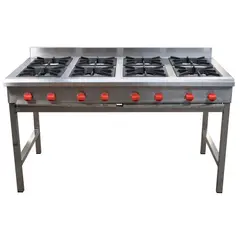 VENTUS - Anafe 8 Quemadores Gas Licuado Inox