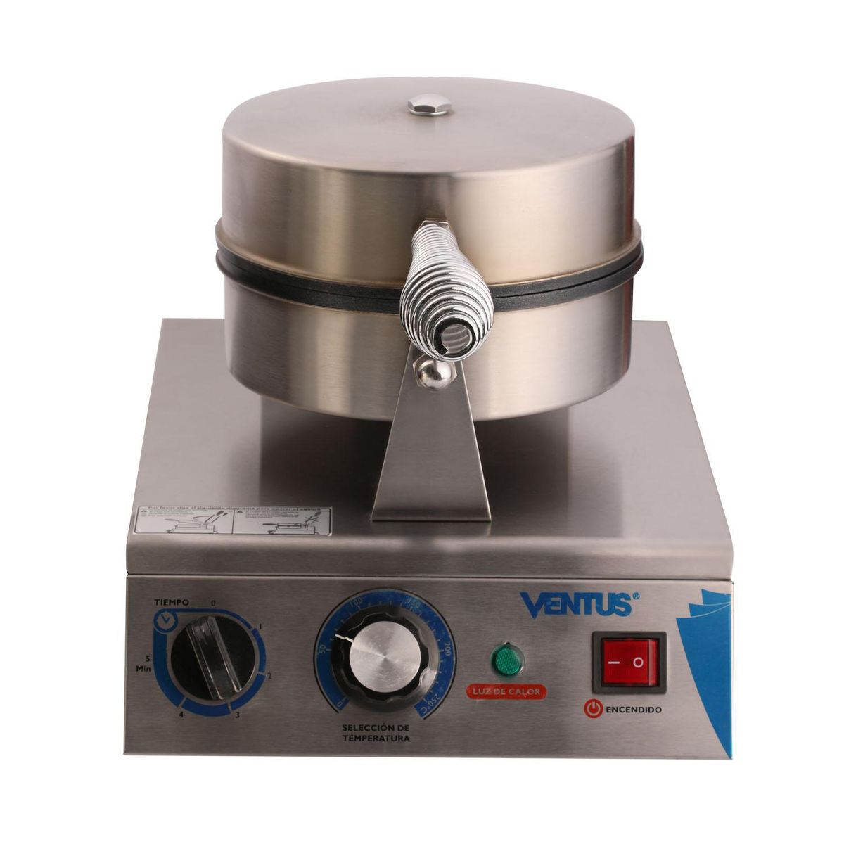 VENTUS - Wafflera eléctrica 1 plato Ventus