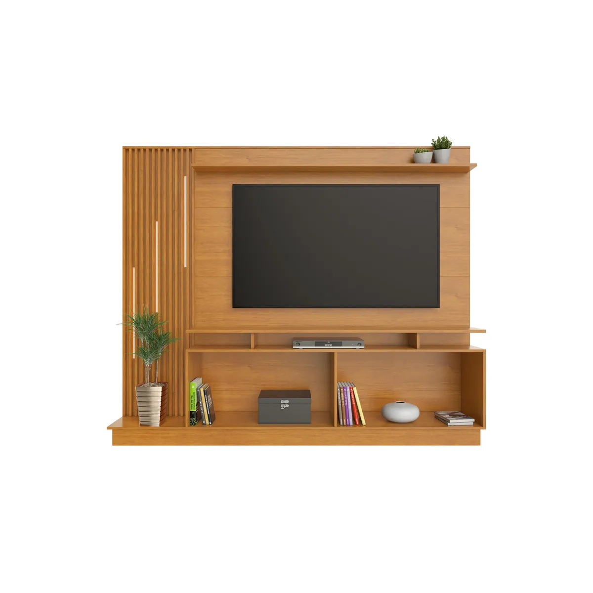DI PORETTI - Home TV 65 " Absoluto Café/Gris 200x189x43.5 cm